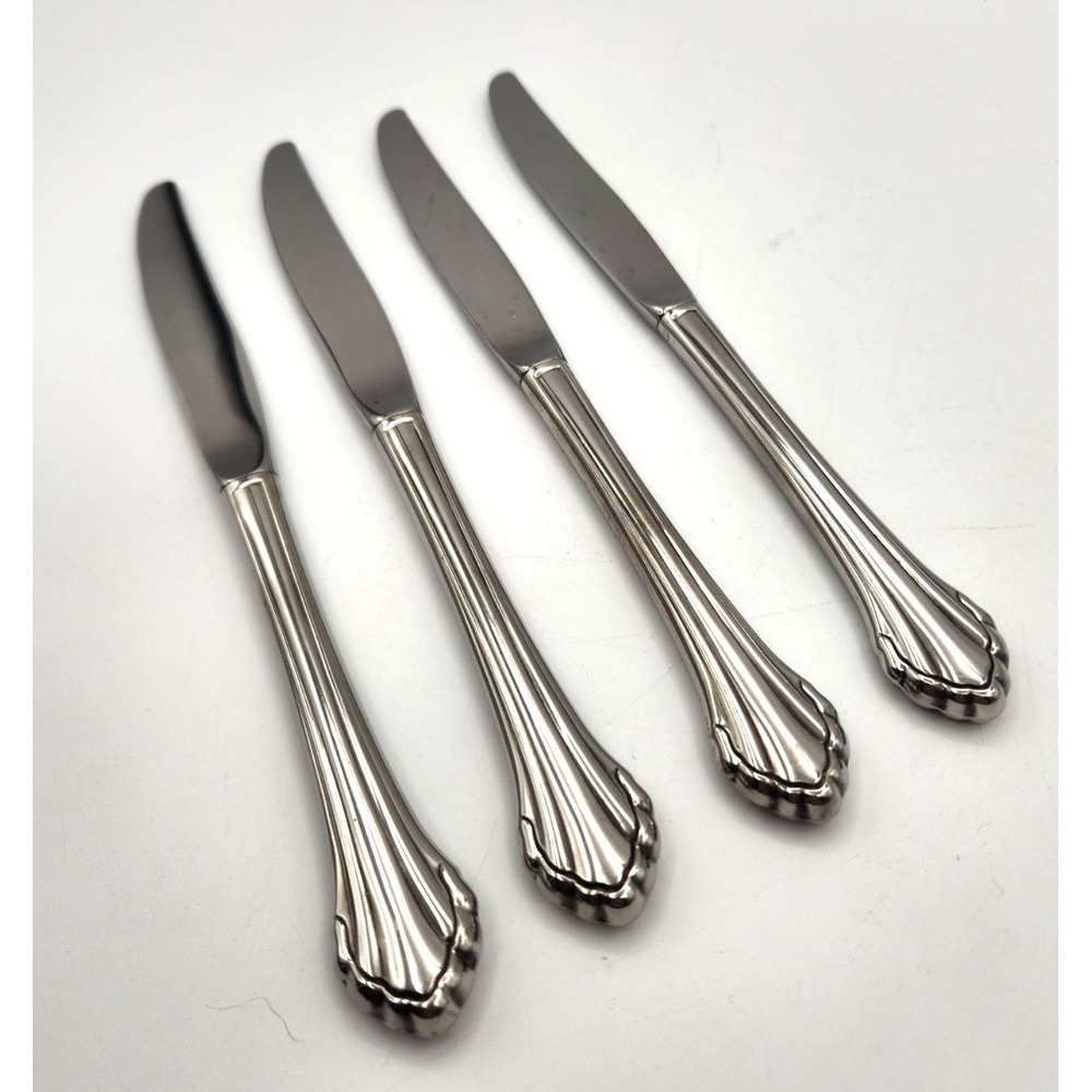 Oneida Clarette Dinner Knives 9" Community Stainless Lot of 4